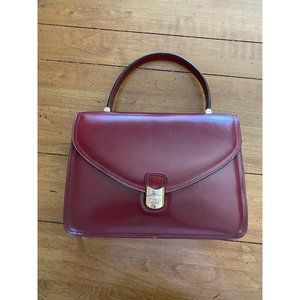 Rare Vintage Salvatore Ferragamo Hand Bag, Low Hand Numbered 538/L , Red